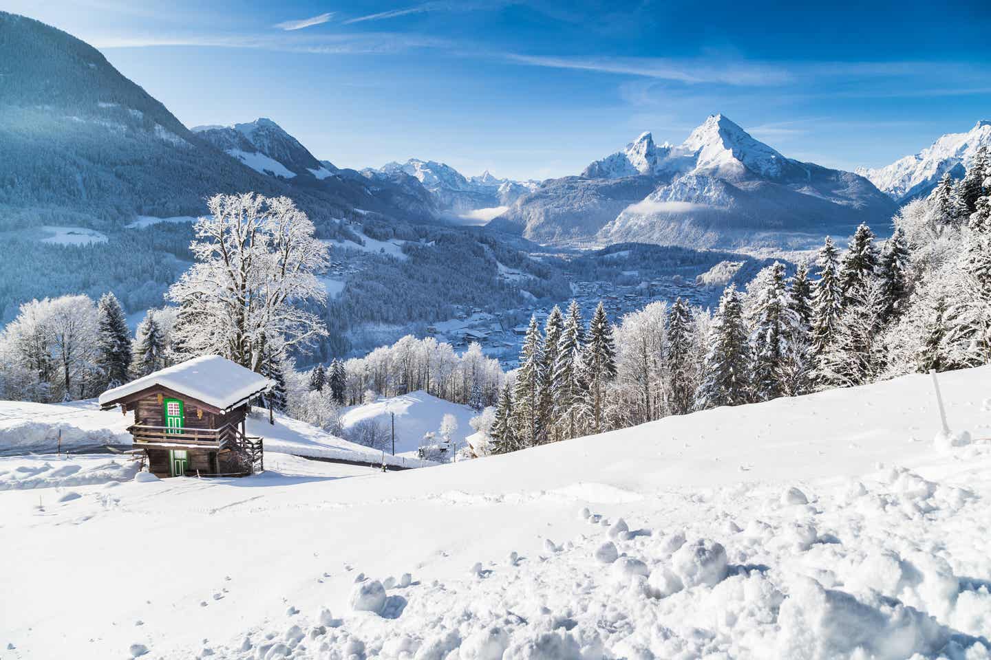 Reiseziele Winter: Winterlandschaft in den Alpen in Deutschland