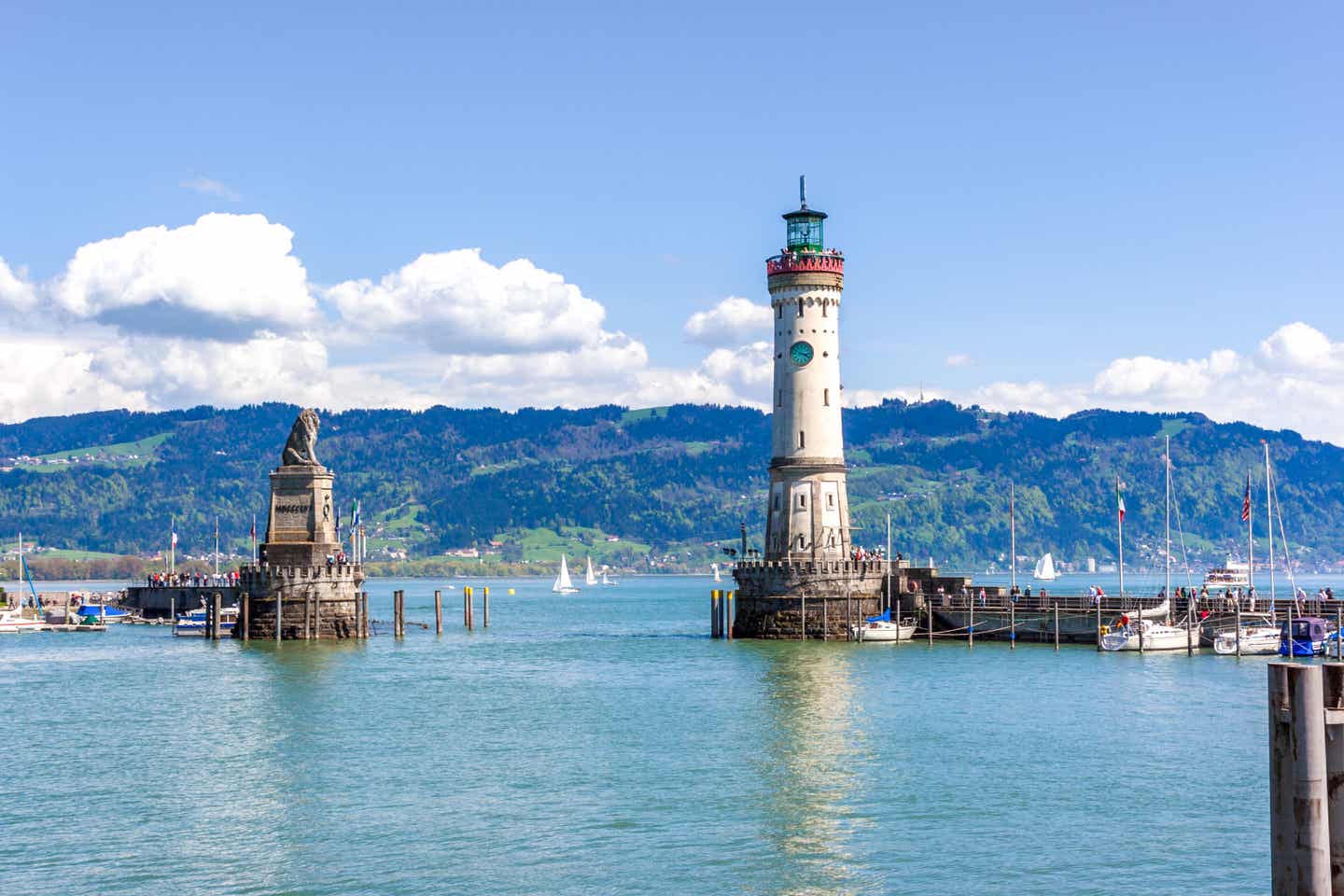 Sehenswürdigkeiten am Bodensee: Blick auf Lindau in Süddeutschland