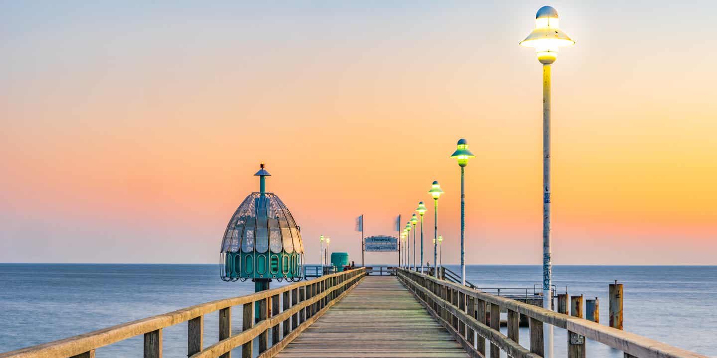 Blick auf die Seebrücke Zinnowitz in Usedom