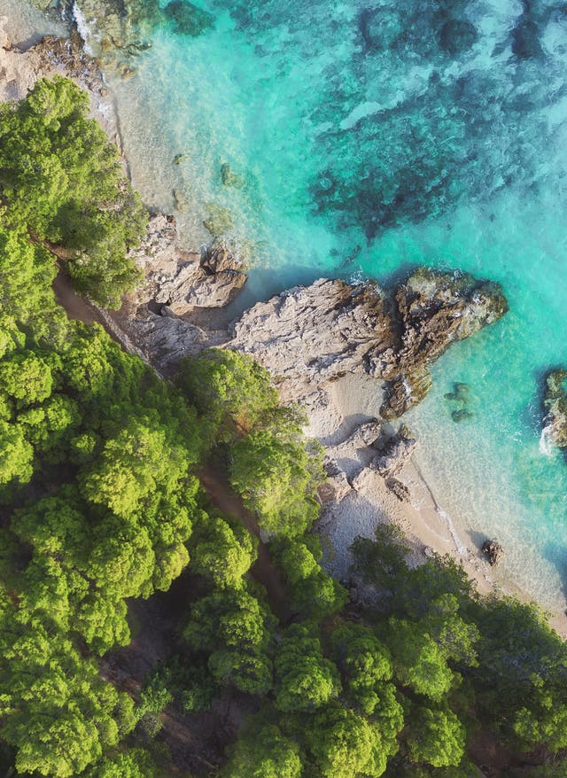 Kroatien Urlaub Kroatien Urlaub - Meereslandschaft Luftaufnahme