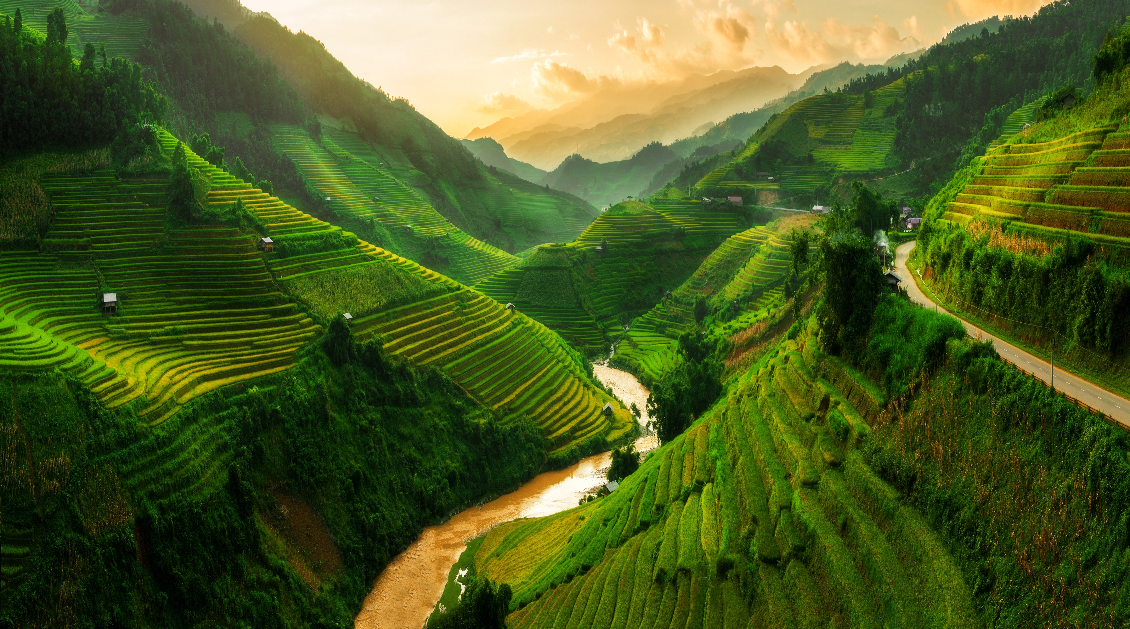 Mu Cang Chai, Reisfeld Terasse in Vietnam