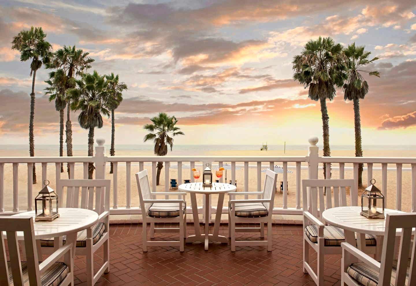 Terrasse mit Meerblick im Shutters on the Beach, Santa Monica Terrasse des Shutters on the Beach, Santa Monica