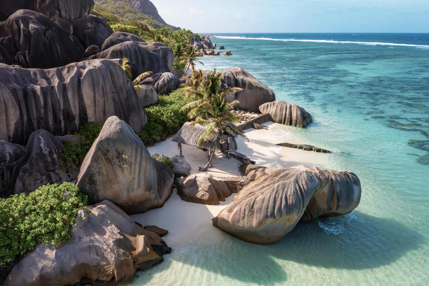 Seychellen Luxusurlaub - Der berühmte Strand Anse Source d'Argent