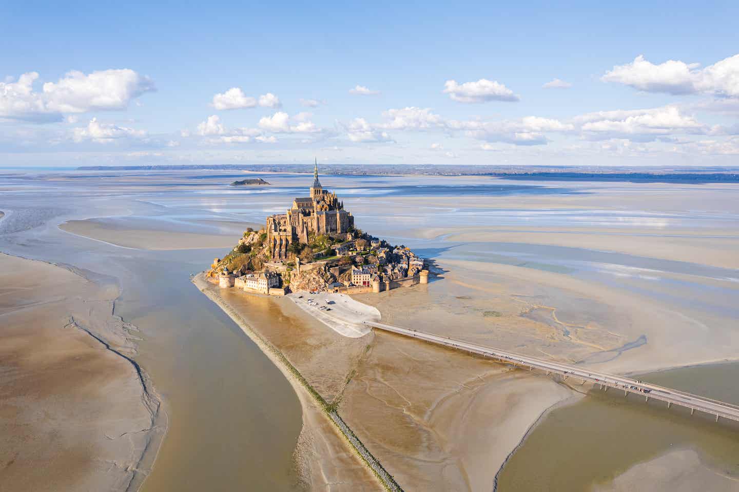 Frankreichs Strände: Ebbe rund um den Mont Saint Michel