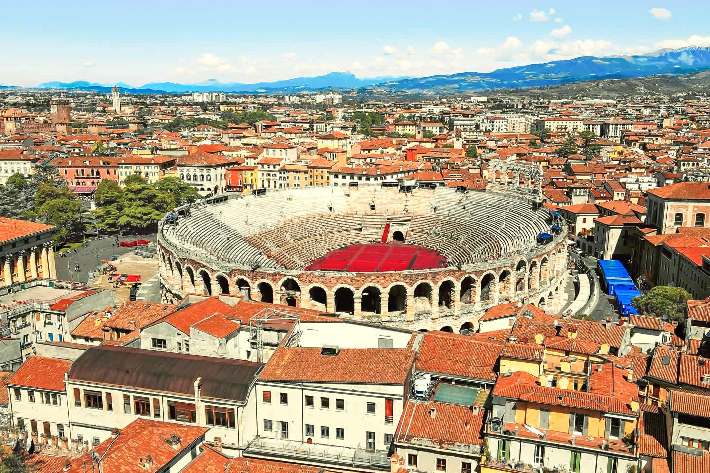 Arena Verona Blick auf die Arena von Verona von oben