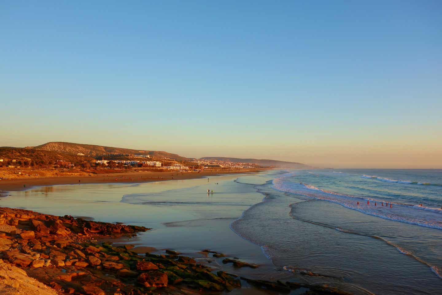 Marokko: der Strand von Taghazout
