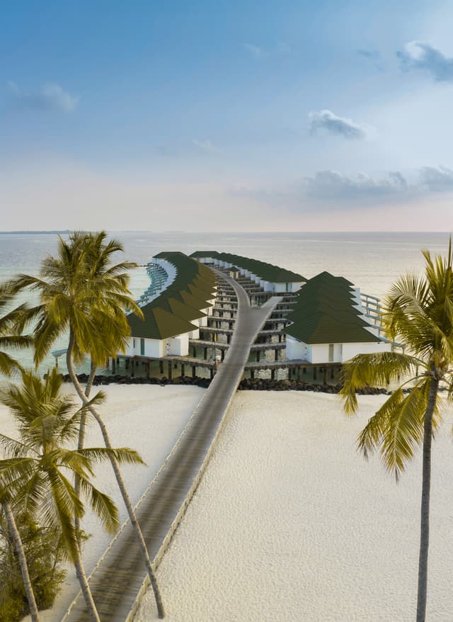 Jetzt entdecken Indischer-Ozean-Urlaub: Blick auf Strandvillen