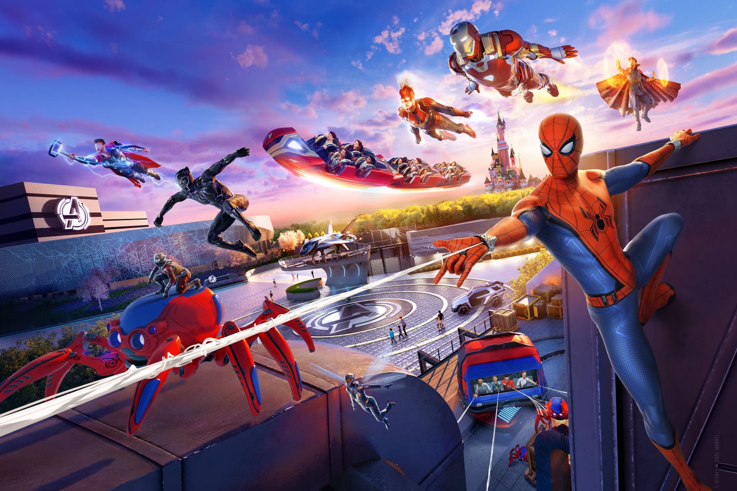 Visual vom MARVEL Avengers Campus mit Avengers in Disneyland Paris