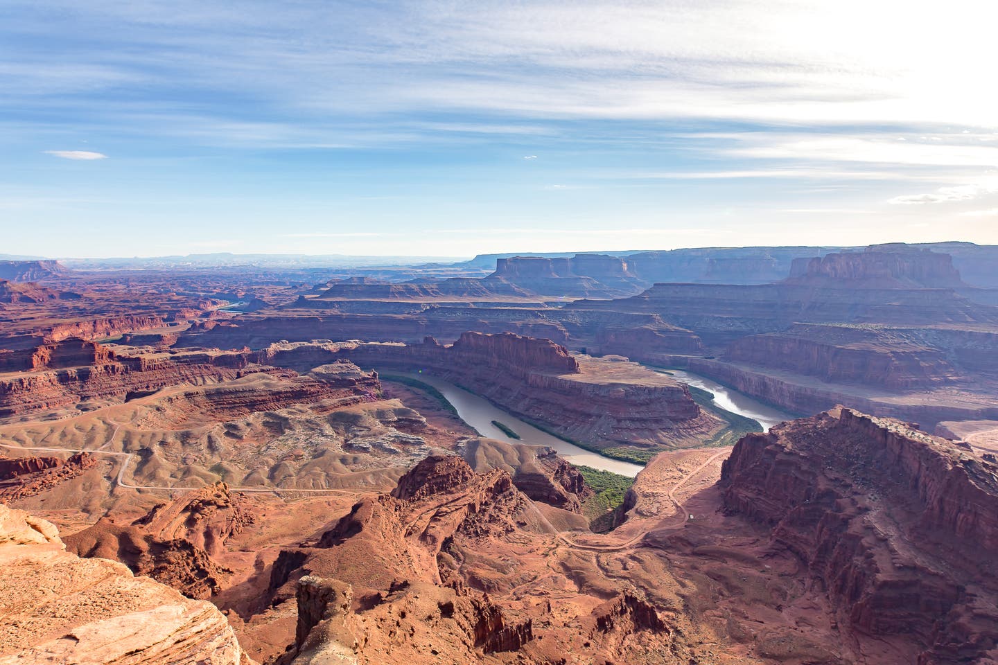 Grand-Canyon-Nationalpark: Panoramablick über Canyon und Colorado River