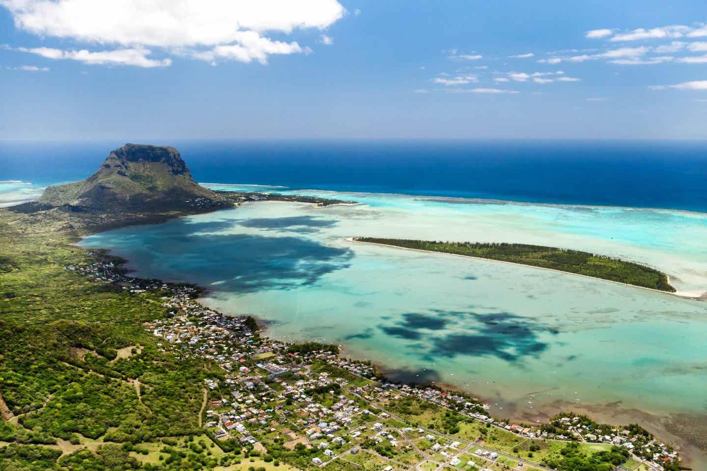 Die Küste von Mauritius beim Le Morne Brabant