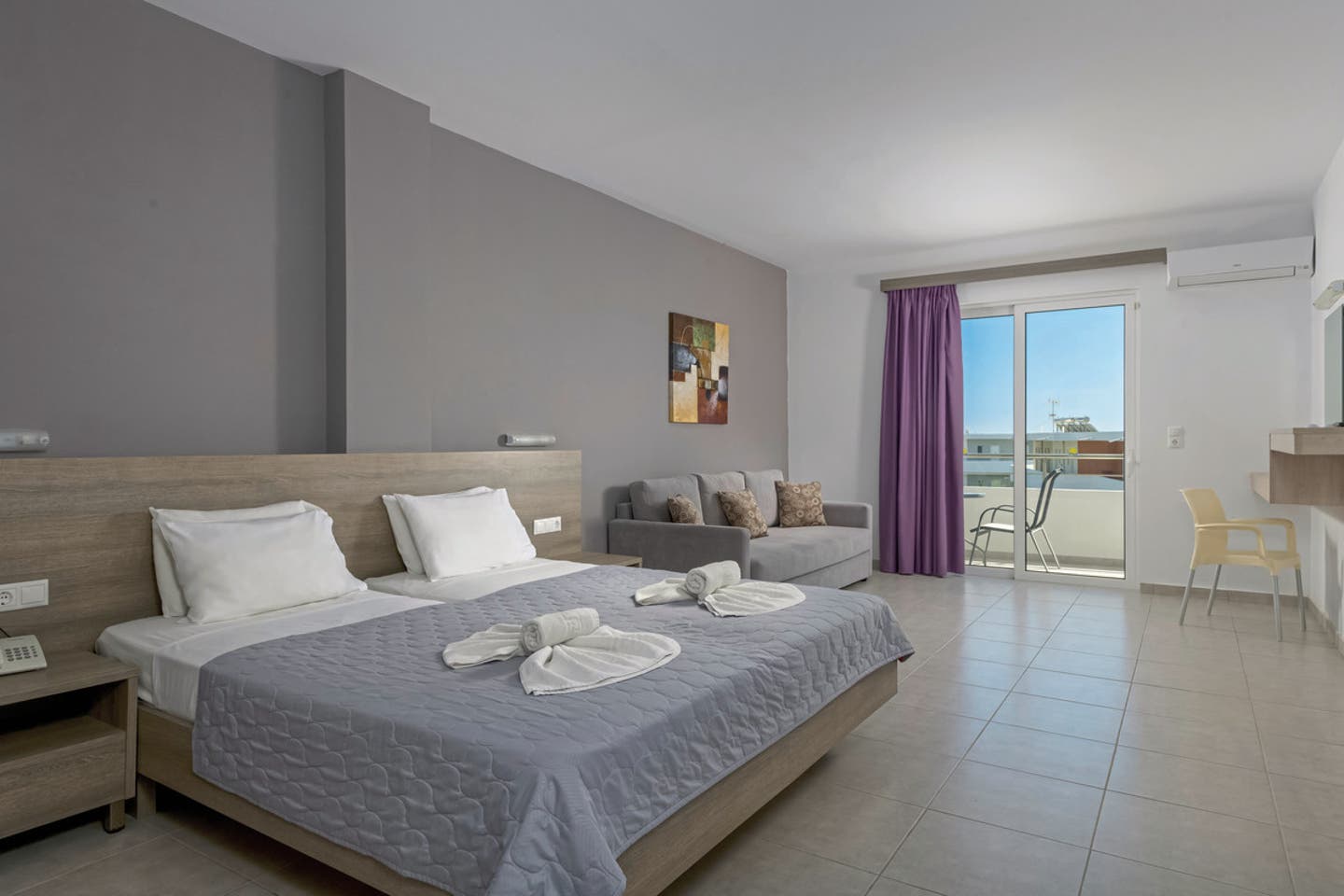 Wohnbeispiel Doppelzimmer seitlicher Meerblick