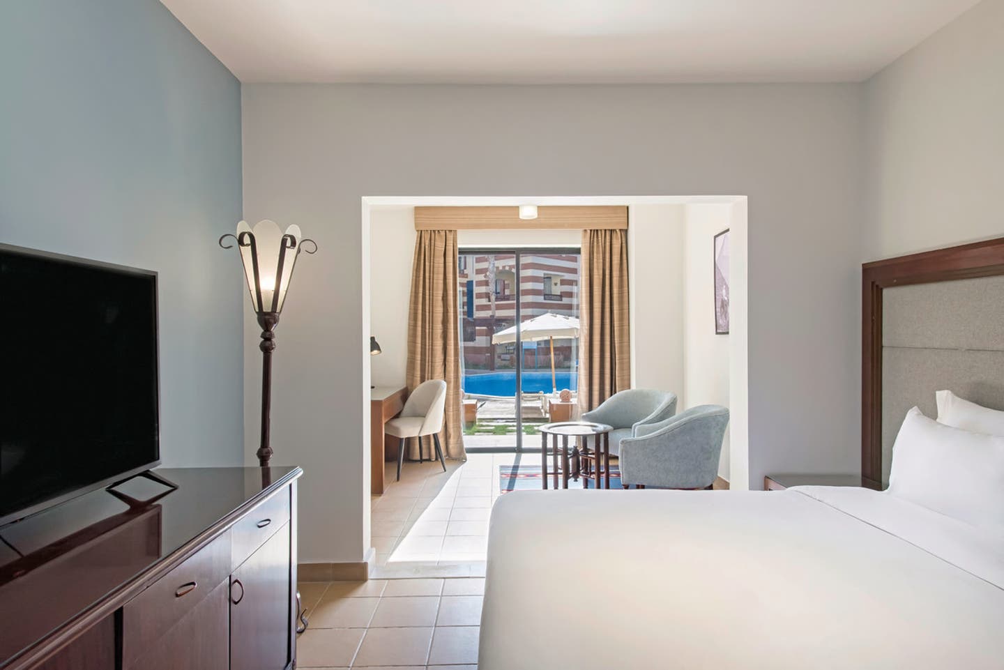 Wohnbeispiel Doppelzimmer Superior Poolblick