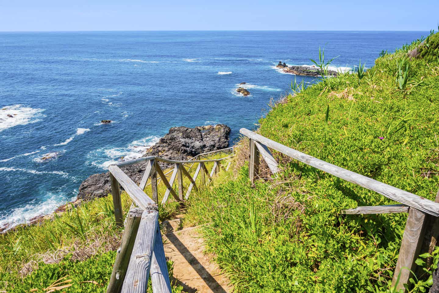 Azoren Strände: Weg zum Strand auf São Miguel