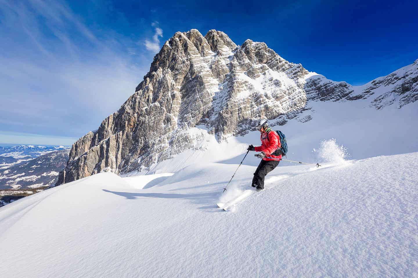 Skifahrer in Österreich