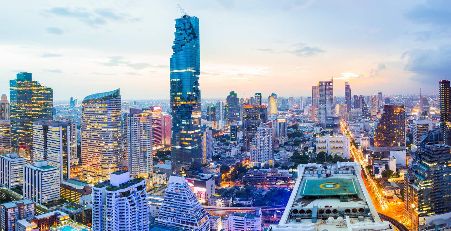 Panoramasicht auf Bangkok