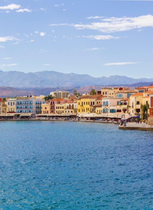 Hotel buchen Blick über Chania auf Kreta