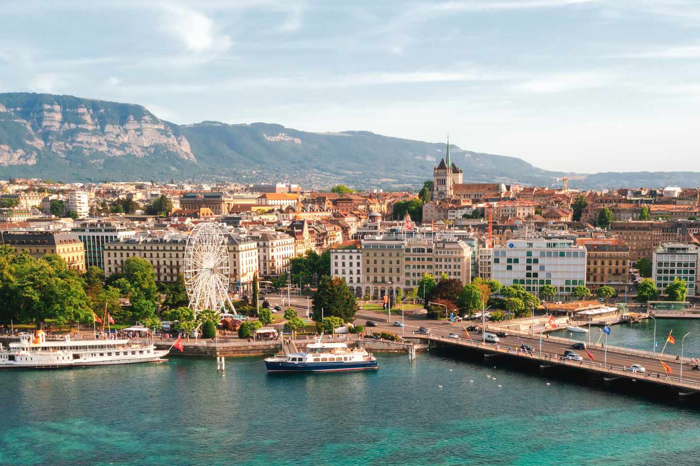 Städtetrip Schweiz. Blick auf die Stadt Geneva