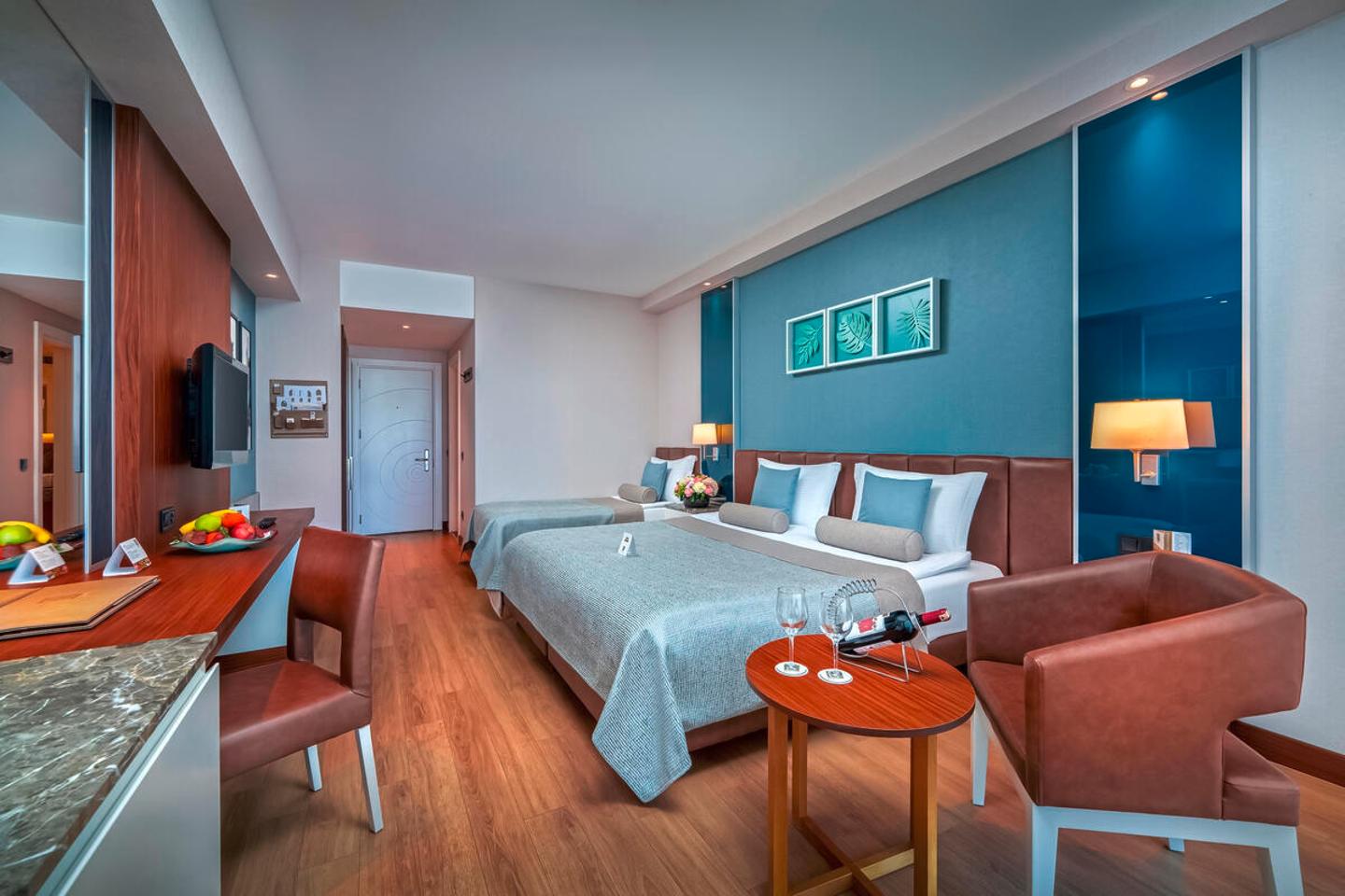 Wohnbeispiel Doppelzimmer seitlicher Meerblick