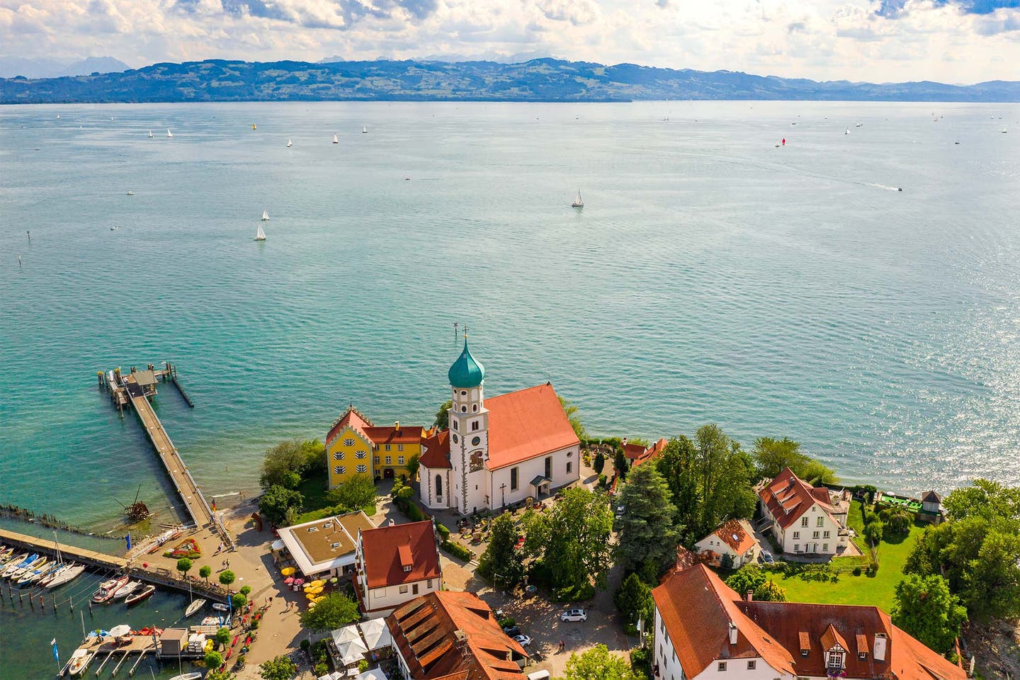 Luftaufnahme der Stadt Konstanz am Bodensee