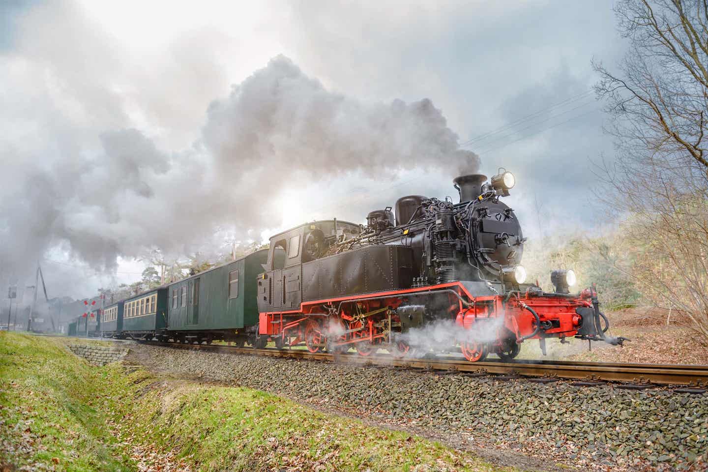 Die Rügener Attraktion und Schmalspurbahn Rasender Roland auf Tour