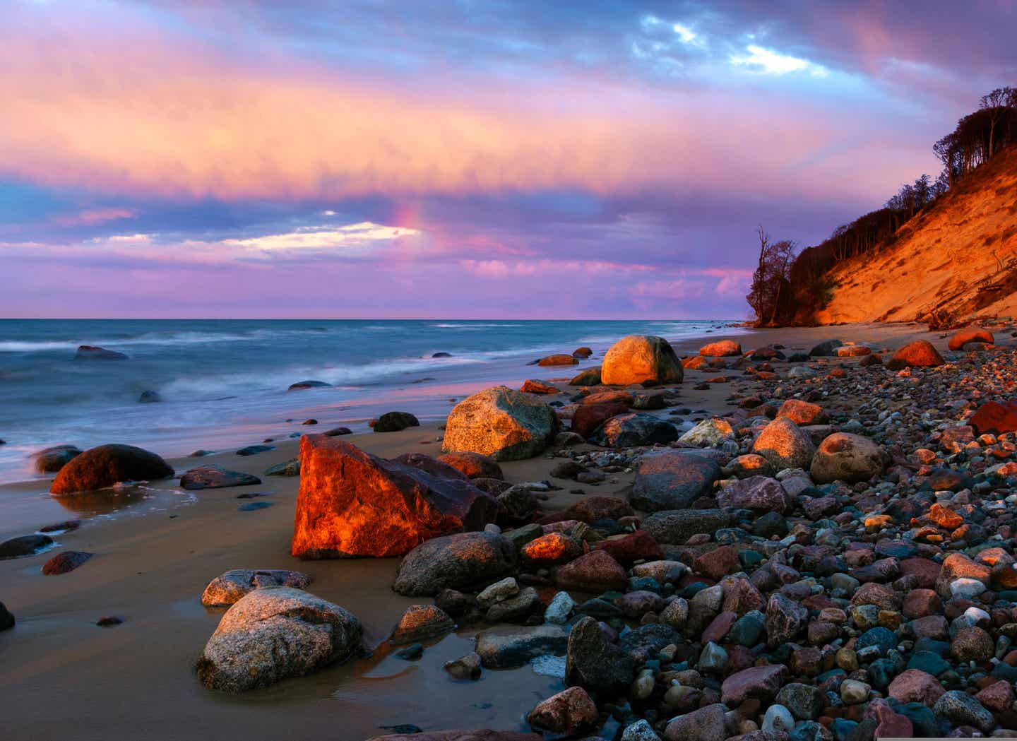 Urlaub an der polnischen Ostsee – Sonnenuntergang auf Wolin