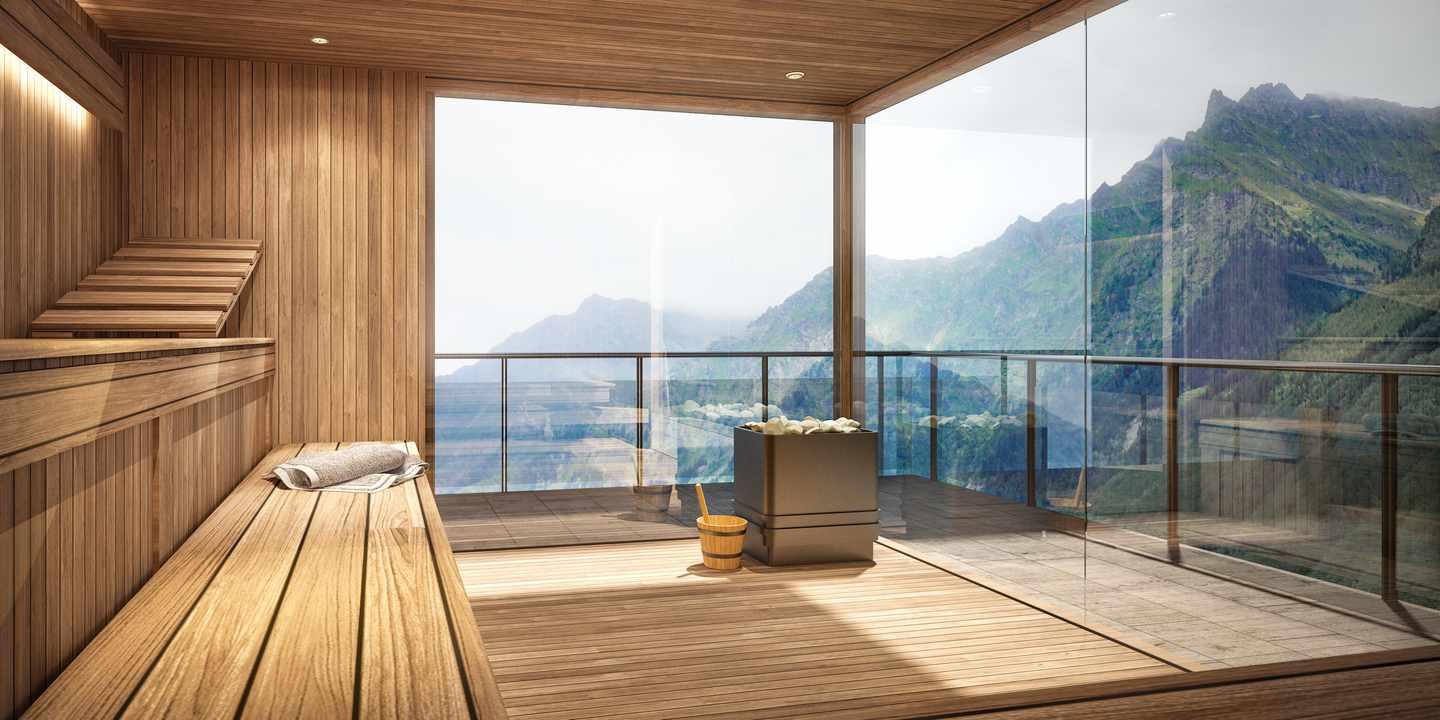 Reisekalender Februar: Panoramablick aus der Sauna