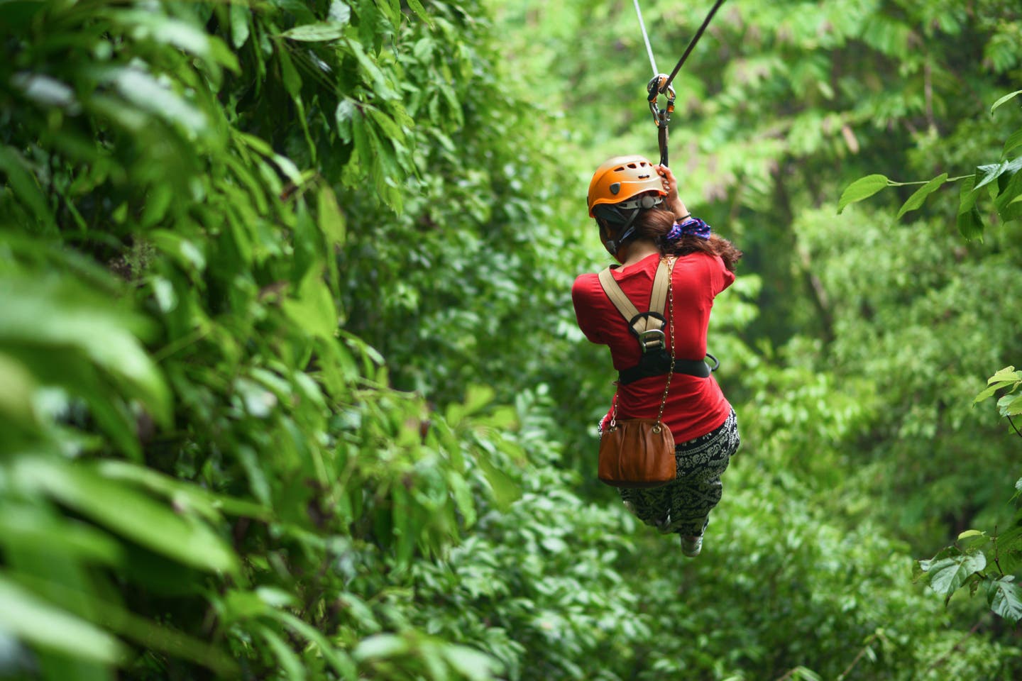 Auf Seilrutschen durch den Xplor Park in Mexiko