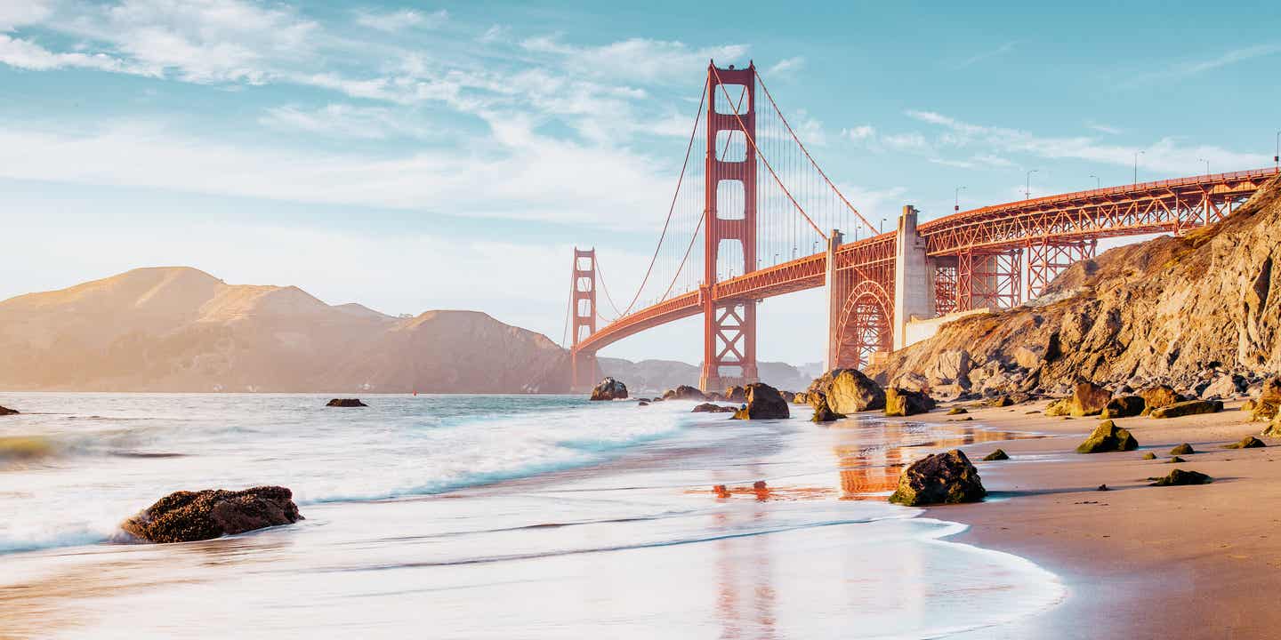 USA-Urlaub: die Golden Gate Bridge von San Francisco