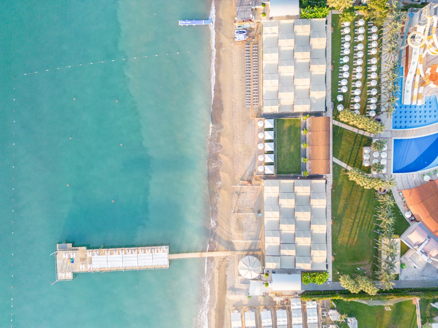 Topshot des Strandes