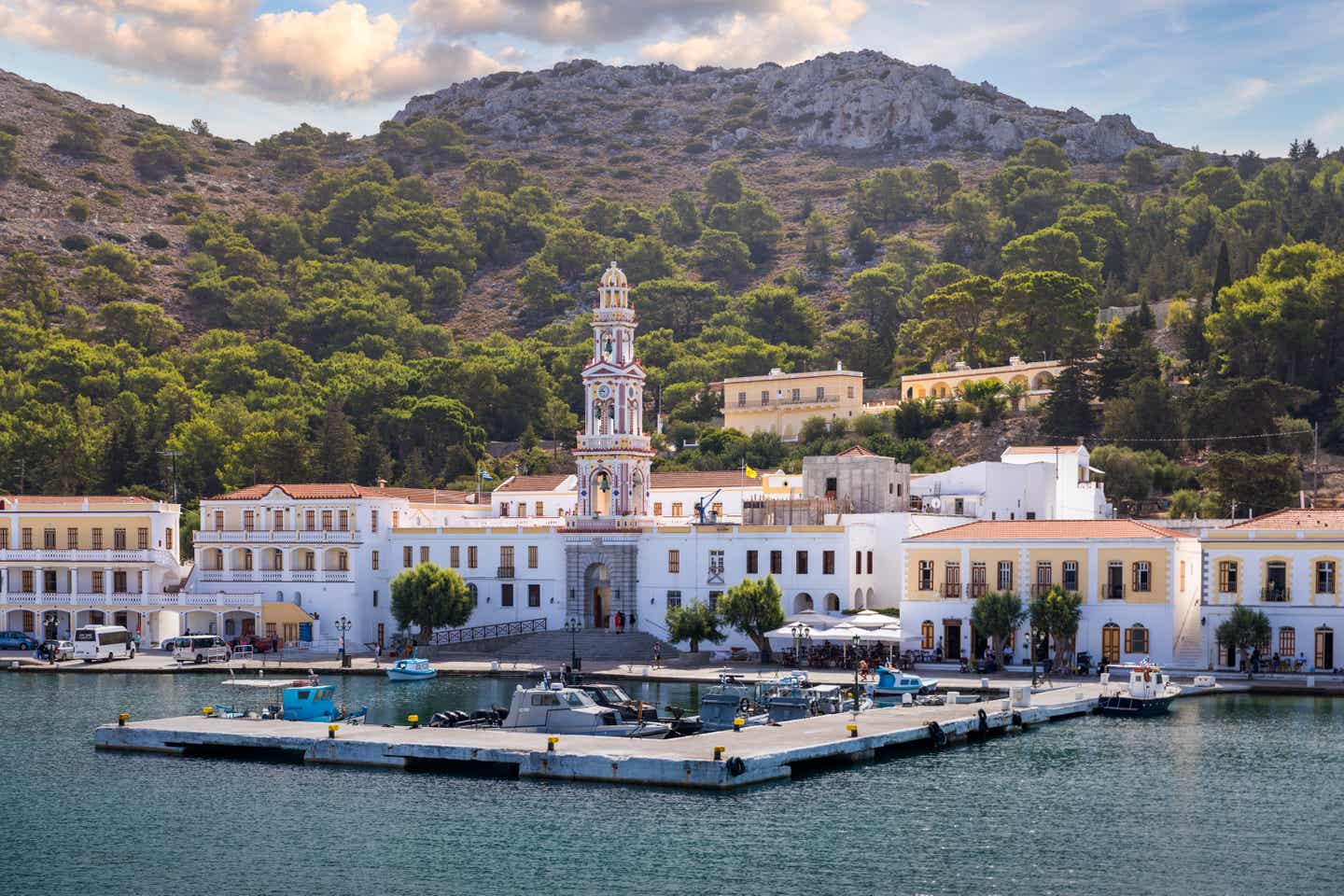 Symi bei Rhodos: Blick auf das Kloster Panormitis