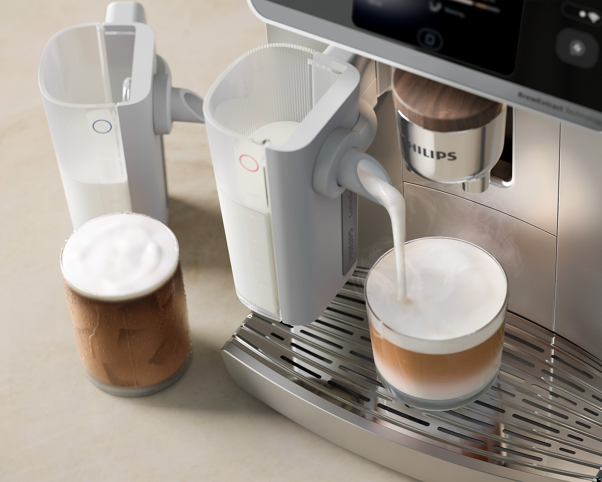 Utláčanie kávy pomocou plnoautomatického kávovaru Philips