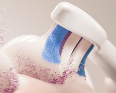 Philips Sonicare Sensitive-opzetborstel die tanden reinigt