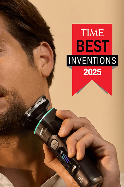 Man with Goatee Shaving