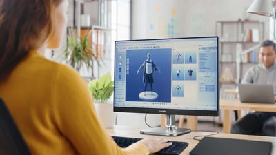 a philips office monitors in use