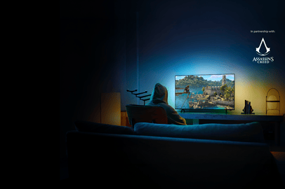 Un code d'activation Assassin's Creed offert pour tout achat d'un TV Philips Ambilight OLED801
