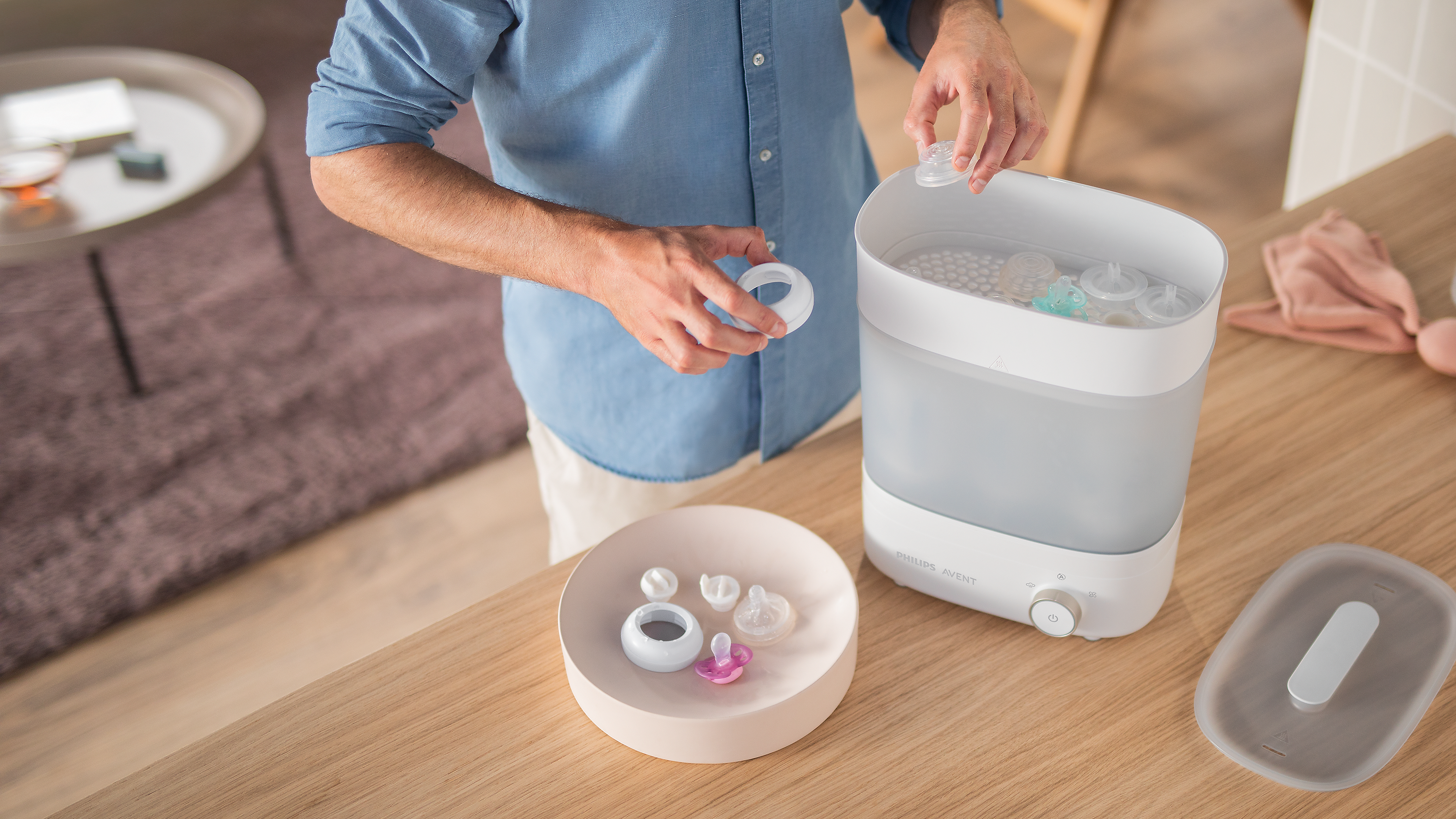 Sterilisers on the counter