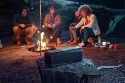 Enceinte bluetooth durable Philips S7807 utilisée en camping