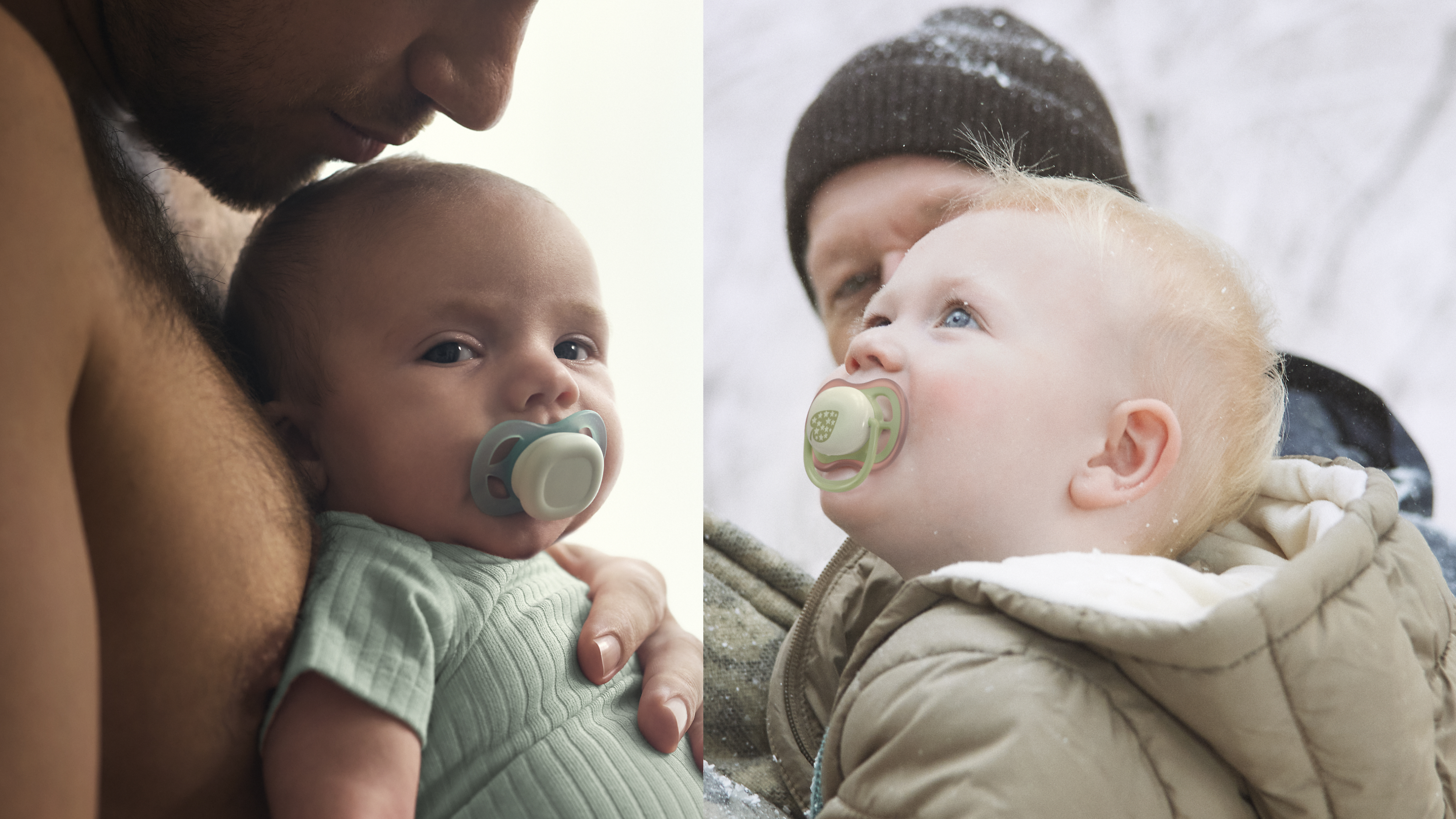 Sterilizing the pacifiers in the handy case