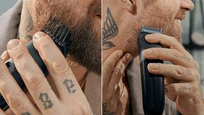 זקן לפני ואחרי תספורת