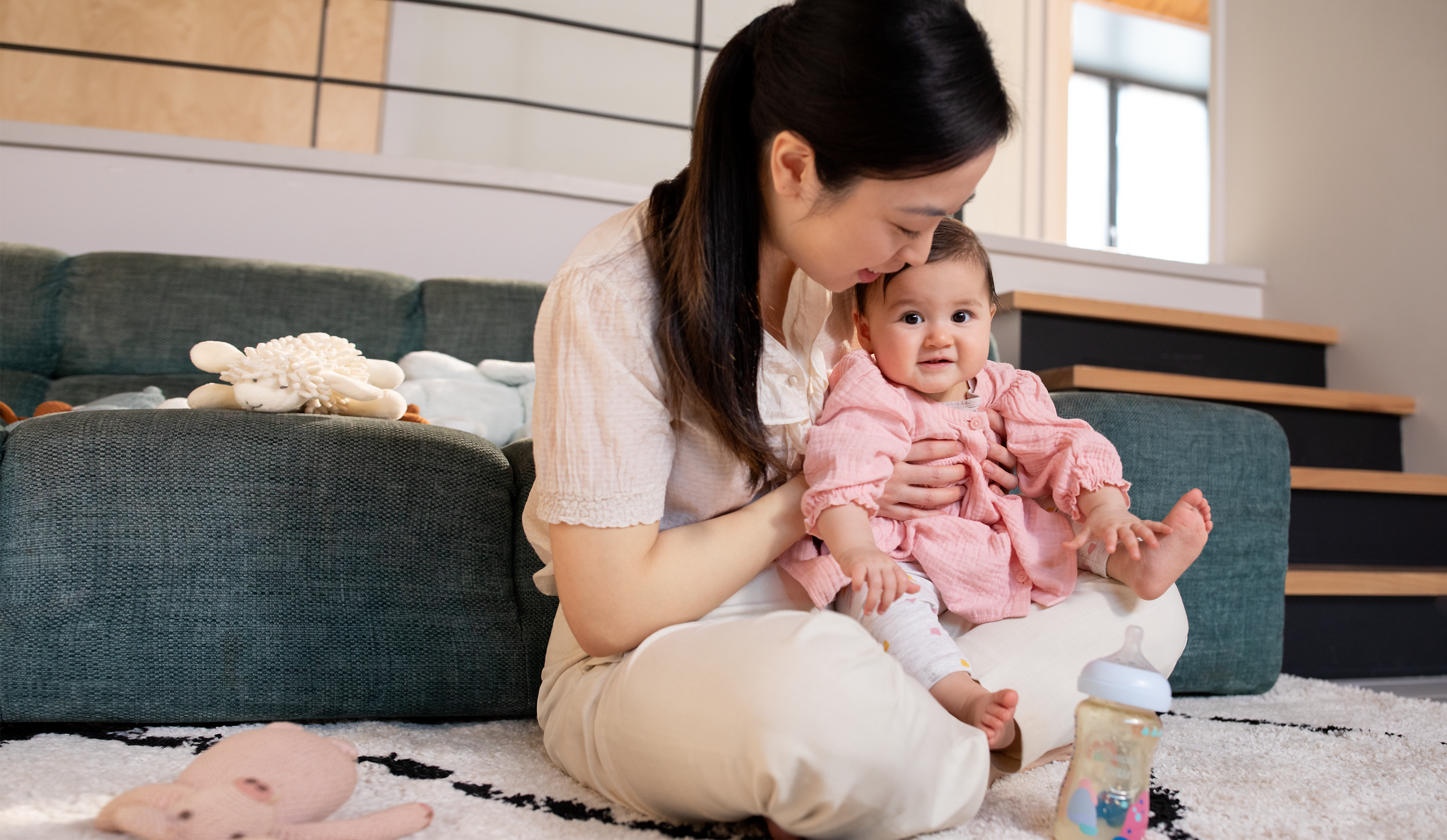 madre disfrutando con el bebé