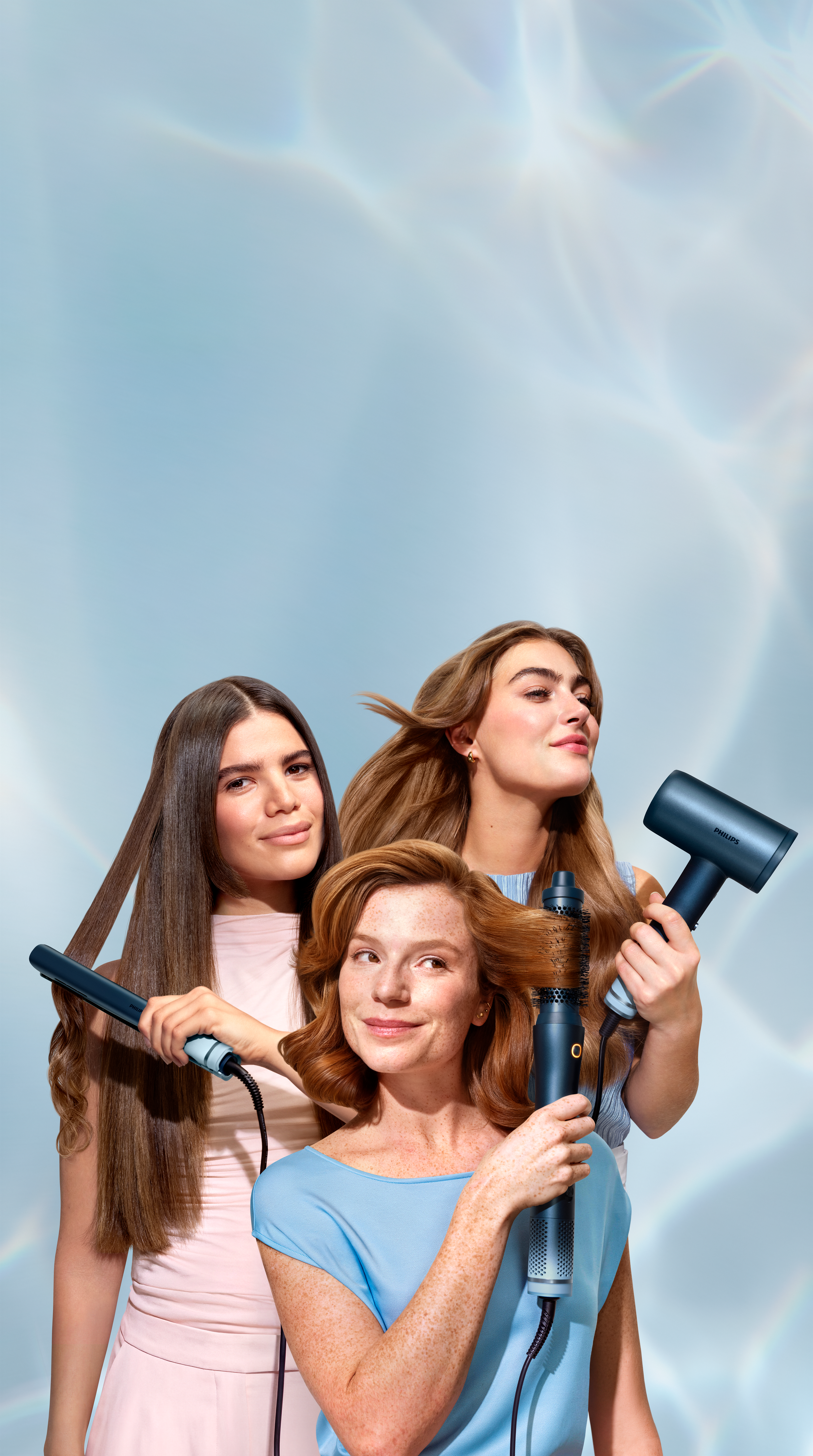 Philips Aqua Edition hair styling tools for hydrated styling
