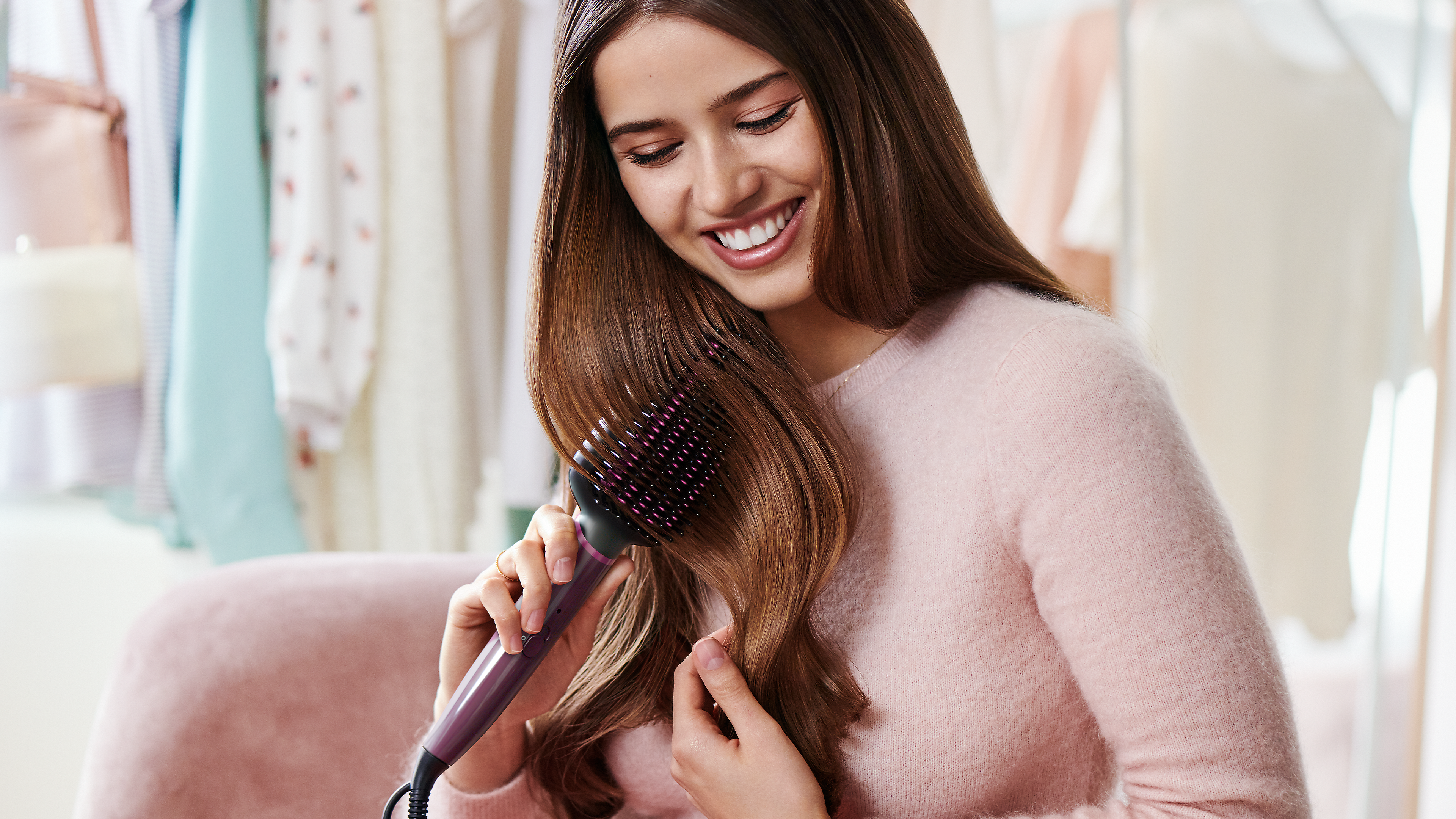 Naturally straight hair in 5 minutes