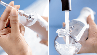 Filling water for the water flosser