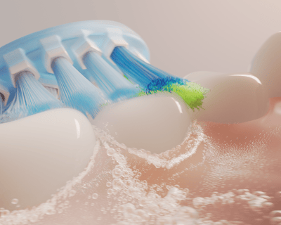 Close-up van een Philips Sonicare Premium Plaque Control-opzetborstel
