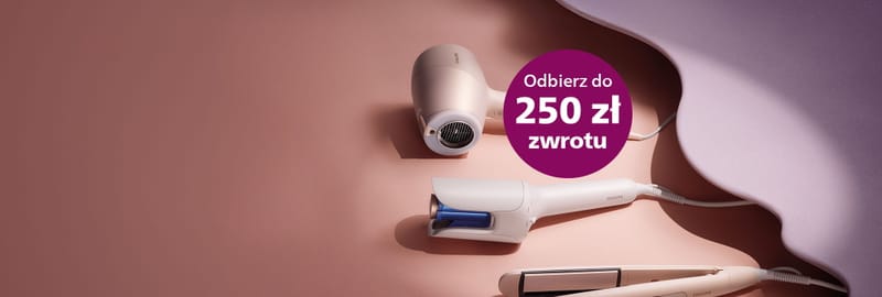 Zwrot do 250 zł16/08/2026 - 23/09/2026Kup produkt do pielęgnacji włosów Philips i odbierz zwrot