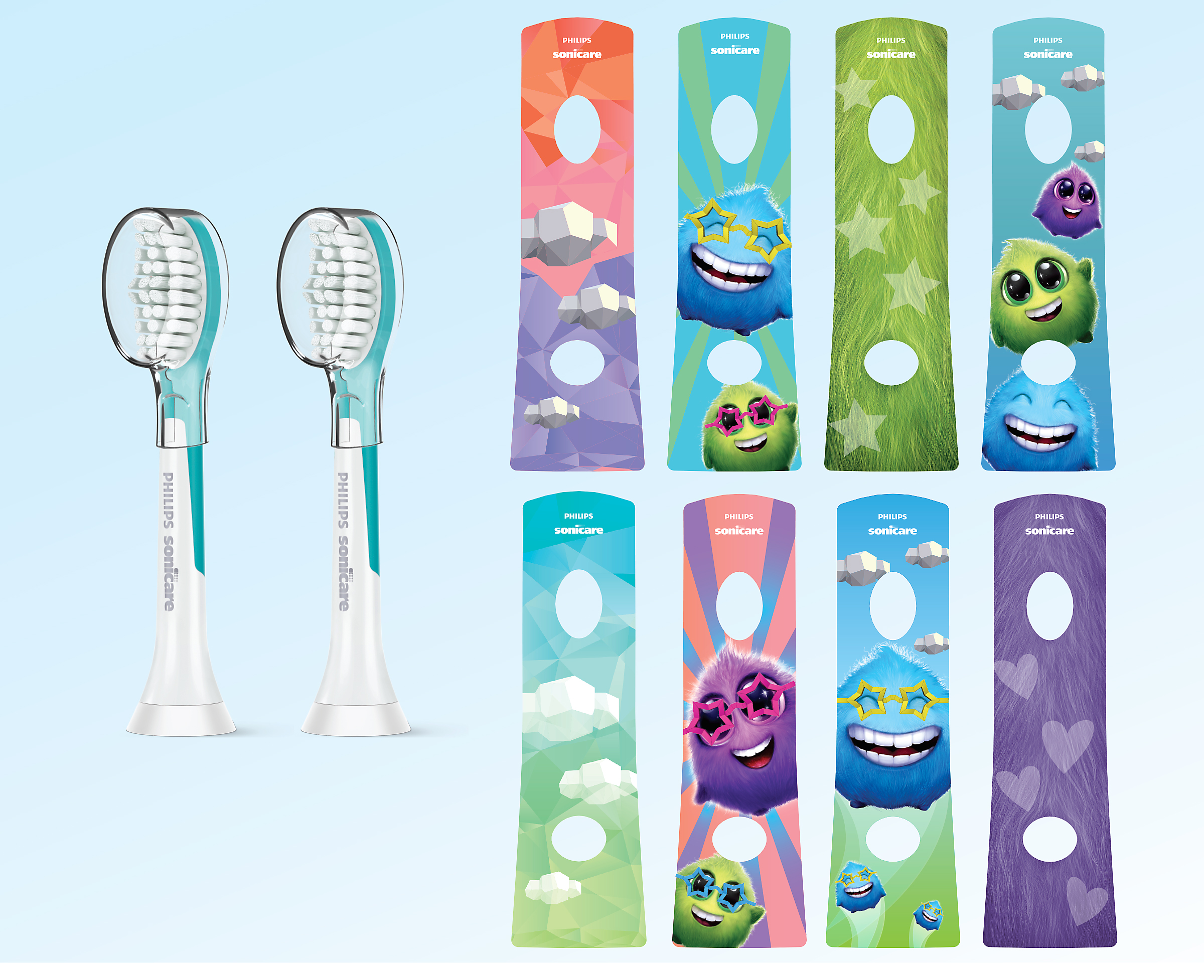 2 têtes de brosse Sonicare supplémentaires pour enfants