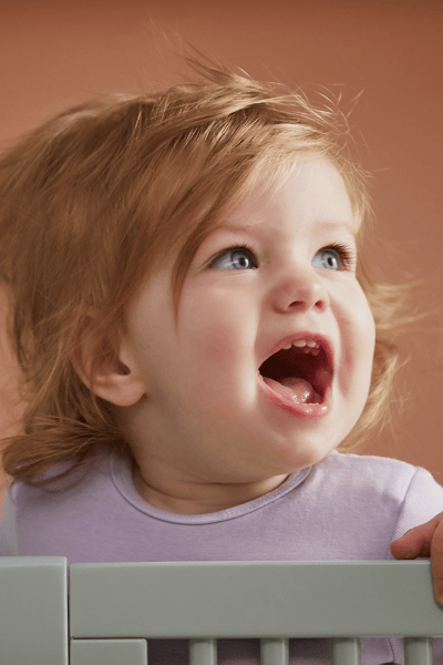 Toddler smiling