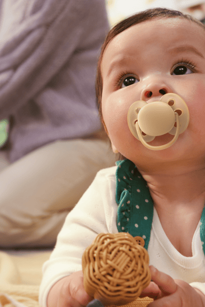 Toddler with a pacifier
