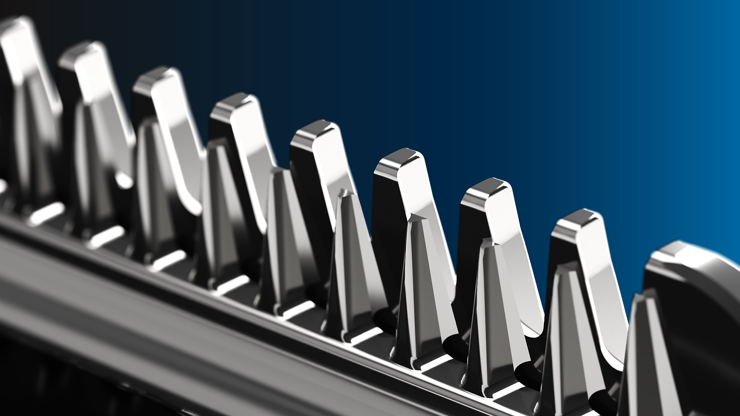 The self-sharpening steel blades