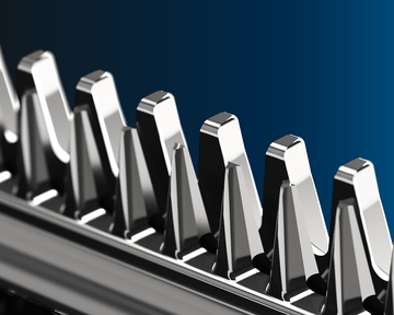 The self-sharpening steel blades